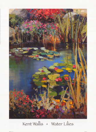 Water Lilies by Kent Wallis Pricing Limited Edition Print image