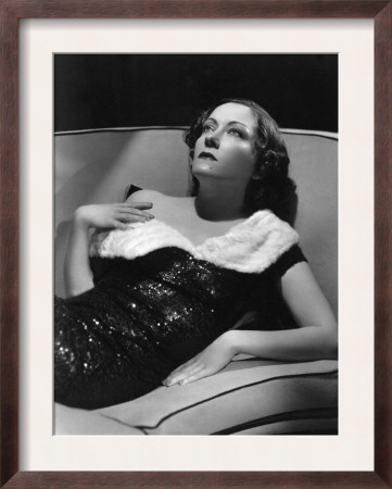Gloria Swanson, 1937 by Clarence Sinclair Bull Pricing Limited Edition Print image