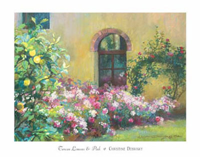 Tuscan Lemons And Pink by Christine Debrosky Pricing Limited Edition Print image
