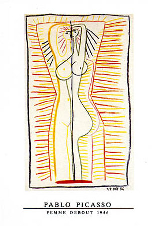 Femme Debout, 1946 by Pablo Picasso Pricing Limited Edition Print image
