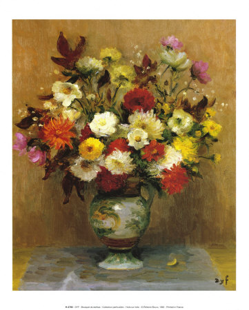 Bouquet De Dahlias by Marcel Dyf Pricing Limited Edition Print image
