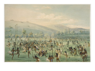 An Indian Ball-Play by George Catlin Pricing Limited Edition Print image