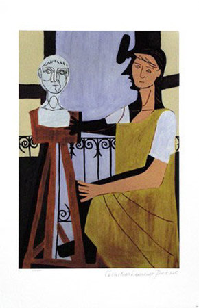 Woman With Sculpture by Pablo Picasso Pricing Limited Edition Print image