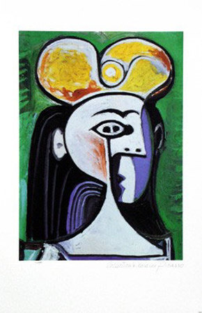 Girl With Black Hair And Yellow Hat by Pablo Picasso Pricing Limited Edition Print image