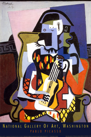 Harlequin Musician by Pablo Picasso Pricing Limited Edition Print image