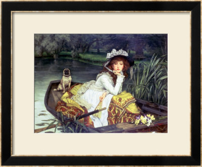 Young Woman In A Boat, Or Reflections, Circa 1870 by James Tissot Pricing Limited Edition Print image