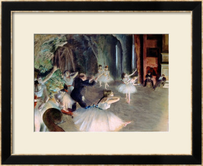 The Rehearsal Of The Ballet On Stage, Circa 1878-79 by Edgar Degas Pricing Limited Edition Print image
