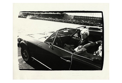 Andy Warhol In Convertible, C. 1985 by Andy Warhol Pricing Limited Edition Print image