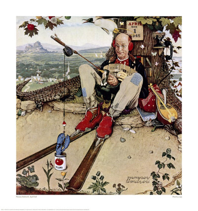 April Fool, 1945 by Norman Rockwell Pricing Limited Edition Print image