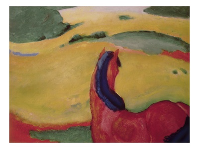 Horse In A Landscape by Franz Marc Pricing Limited Edition Print image