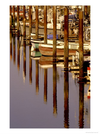 Boats And Reflections, Crescent City, California by Adam Jones Pricing Limited Edition Print image