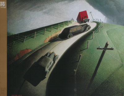Death On The Ridge Road by Grant Wood Pricing Limited Edition Print image