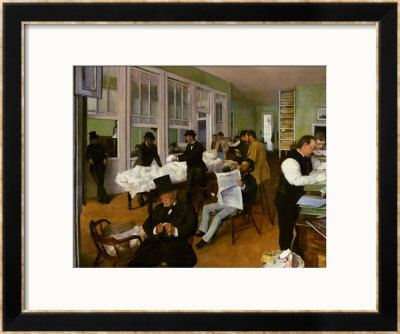 The Interior Of The Cotton Bureau In New Orleans, 1873 by Edgar Degas Pricing Limited Edition Print image