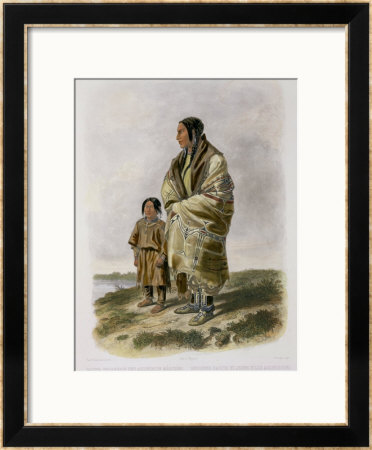 Dacota Woman And Assiniboin Girl by Karl Bodmer Pricing Limited Edition Print image