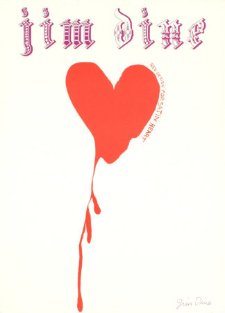 Red Design For Satin Heart by Jim Dine Pricing Limited Edition Print image
