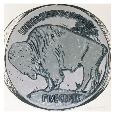 Cowboys And Indians: Buffalo Nickel, C.1986 by Andy Warhol Pricing Limited Edition Print image
