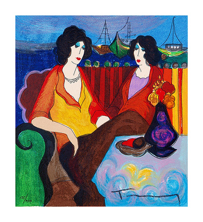 At The Port by Itzchak Tarkay Pricing Limited Edition Print image