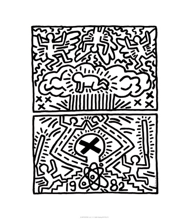 Poster For Nuclear Disarmament by Keith Haring Pricing Limited Edition Print image
