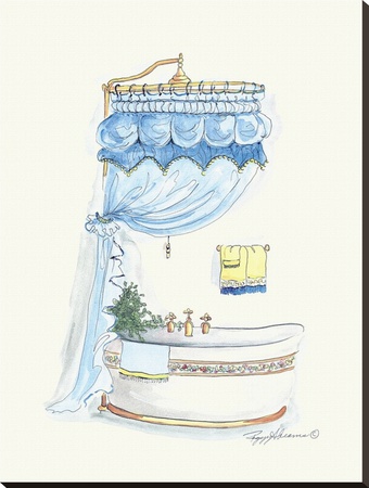 Tubs With Curtains-Bathtime Elegance by Peggy Abrams Pricing Limited Edition Print image