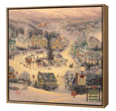 St. Nicholas Circle - Framed Fine Art Print On Canvas - Wood Frame by Thomas Kinkade Pricing Limited Edition Print image