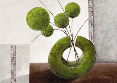 Arrangement In Green I by Karsten Kirchner Pricing Limited Edition Print image