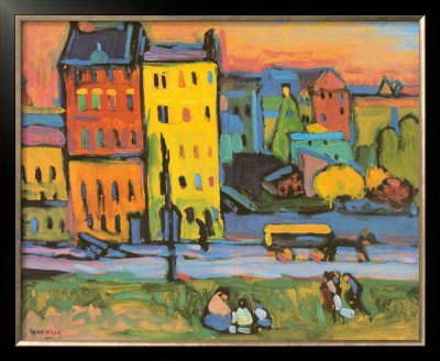 Houses In Munich, 1908 by Wassily Kandinsky Pricing Limited Edition Print image