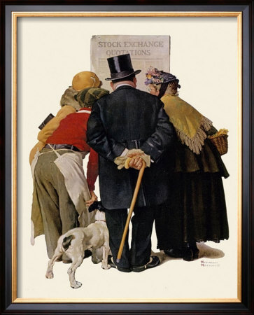 Stock Exchange Quotations by Norman Rockwell Pricing Limited Edition Print image