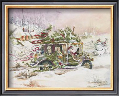 Santa's Limousine by Peggy Abrams Pricing Limited Edition Print image