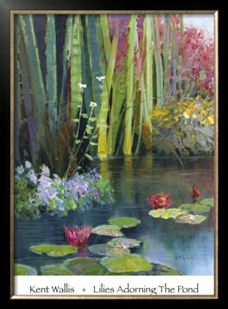 Lilies Adorning The Pond by Kent Wallis Pricing Limited Edition Print image