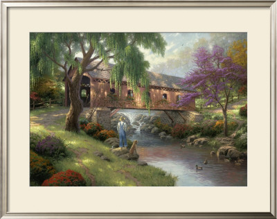 The Old Fishin' Hole - Ap by Thomas Kinkade Pricing Limited Edition Print image