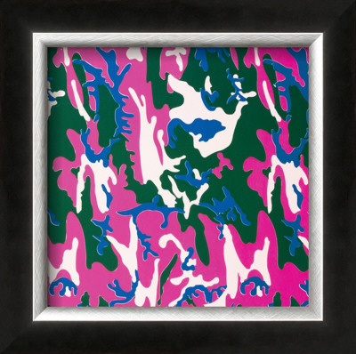Camouflage, C.1987 (Pink, Black, Blue) by Andy Warhol Pricing Limited Edition Print image