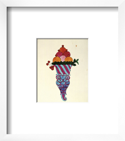 Ice Cream Dessert, C. 1959  (Pink And Blue Cone) by Andy Warhol Pricing Limited Edition Print image