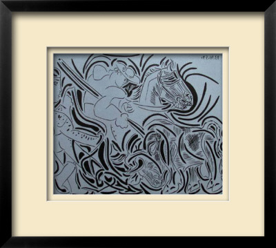 Lc - Pique (Fond Bleu) by Pablo Picasso Pricing Limited Edition Print image