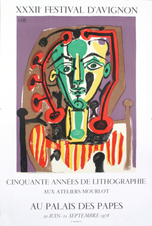 Palais Des Papes, Tete De Femme by Pablo Picasso Pricing Limited Edition Print image