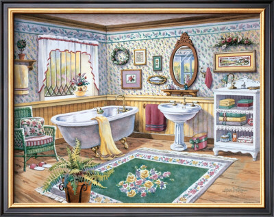 Bath With Chair And Fern by Erin Dertner Pricing Limited Edition Print image