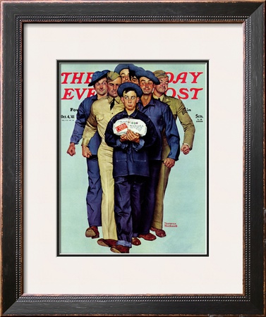 Willie Gillis' Package From Home Saturday Evening Post Cover, October 4,1941 by Norman Rockwell Pricing Limited Edition Print image