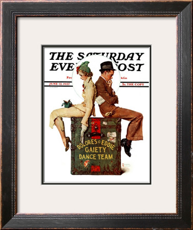 Gaiety Dance Team Saturday Evening Post Cover, June 12,1937 by Norman Rockwell Pricing Limited Edition Print image