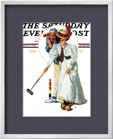 Croquet Or Wicket Thoughts Saturday Evening Post Cover, September 5,1931 by Norman Rockwell Pricing Limited Edition Print image