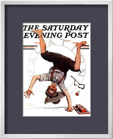 Summer Vacation, 1923 Saturday Evening Post Cover, June 23,1923 by Norman Rockwell Pricing Limited Edition Print image