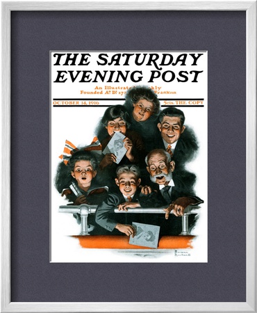 Charlie Chaplin Fans Saturday Evening Post Cover, October 14,1916 by Norman Rockwell Pricing Limited Edition Print image
