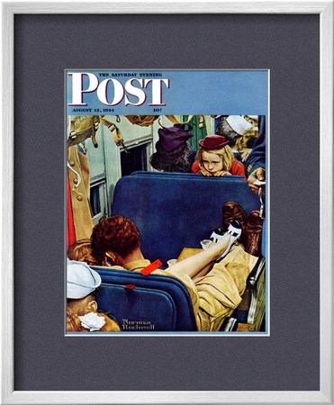 Travel Experience Saturday Evening Post Cover, August 12,1944 by Norman Rockwell Pricing Limited Edition Print image