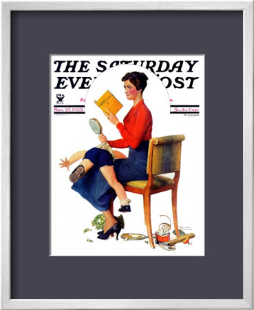 Child Psychology Or Spanking Saturday Evening Post Cover, November 25,1933 by Norman Rockwell Pricing Limited Edition Print image