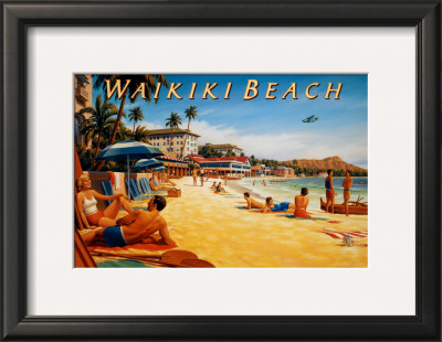 Waikiki Beach by Kerne Erickson Pricing Limited Edition Print image