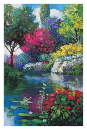 Garden Over The Pond by Kent Wallis Pricing Limited Edition Print image