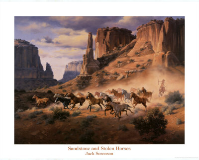Sandstone And Stolen Horses by Jack Sorenson Pricing Limited Edition Print image