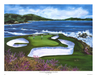 Pebble Beach, 7Th Hole by Nancy Raborn Pricing Limited Edition Print image
