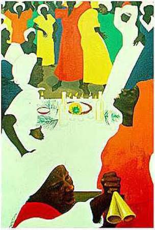At The Table Of Zion by Bernard Stanley Hoyes Pricing Limited Edition Print image
