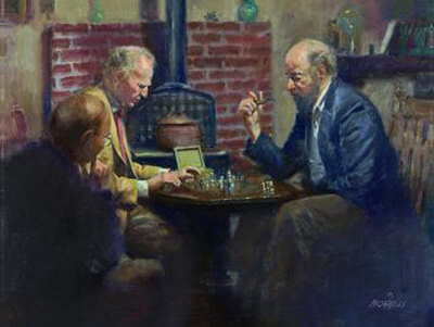 The Chess Players by Clement Micarelli Pricing Limited Edition Print image