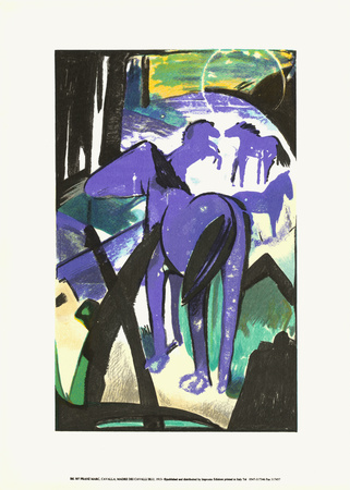 The Mother Mare Of The The Blue Horses by Franz Marc Pricing Limited Edition Print image
