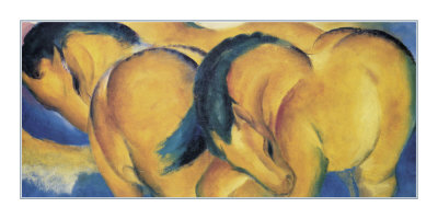 Little Yellow Horses, C.1912 (Detail) by Franz Marc Pricing Limited Edition Print image